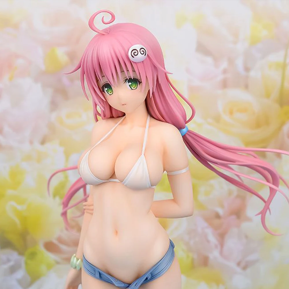 Anime Momo Belia Deviluke rysunek Lala Satalin Deviluke figurka Yuuki Mikan model ozdoby na biurko kolekcja prezentów 26.5cm