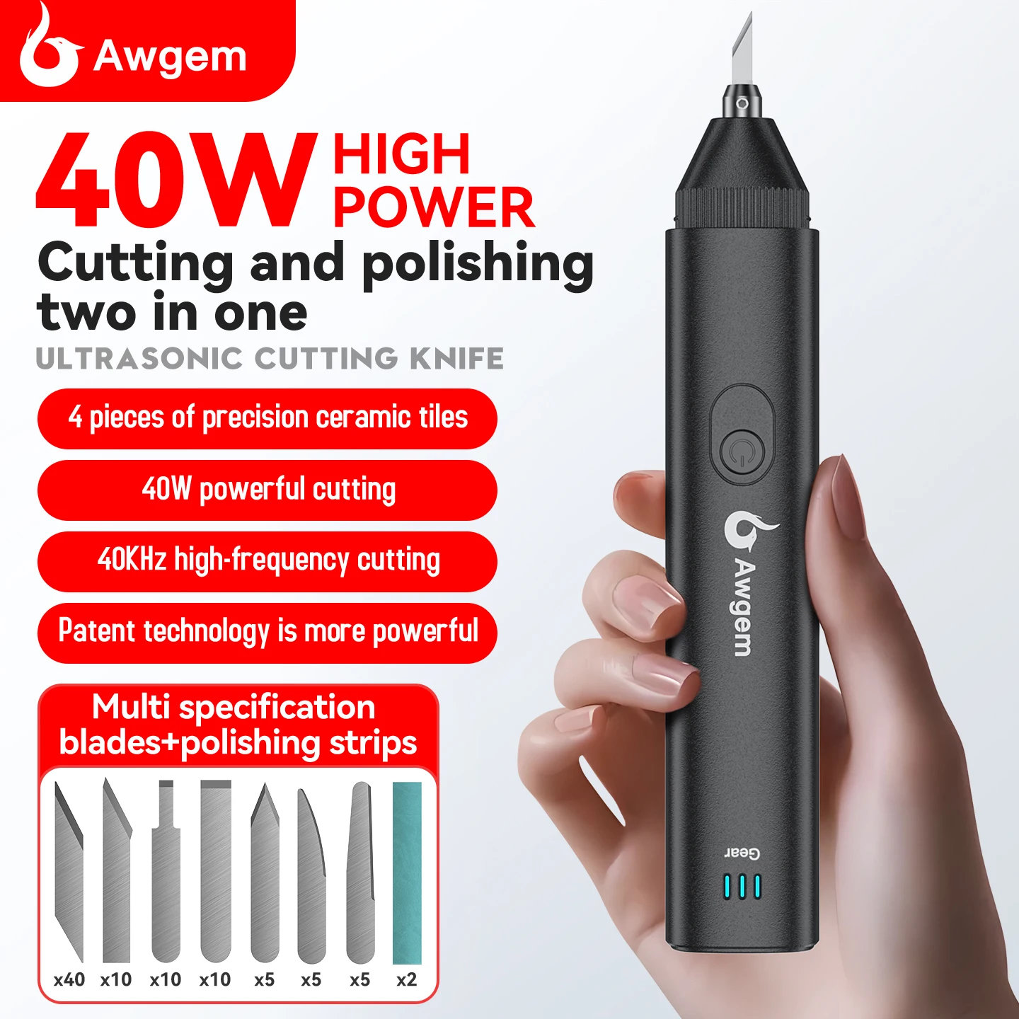

Awgem KE1 KE1mini KH1 Ultrasonic Cutting Knife Cutting and Polishing DIY Electric Carving Tools for Phone Repair