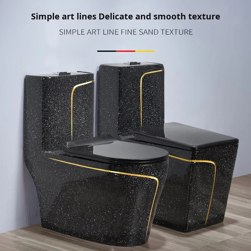 One-Piece Ceramic Glaze Color Toilet Water-Saving Hotel Super-Rotating Siphon Floor PP Structure For Bathroom Chaozhou Project