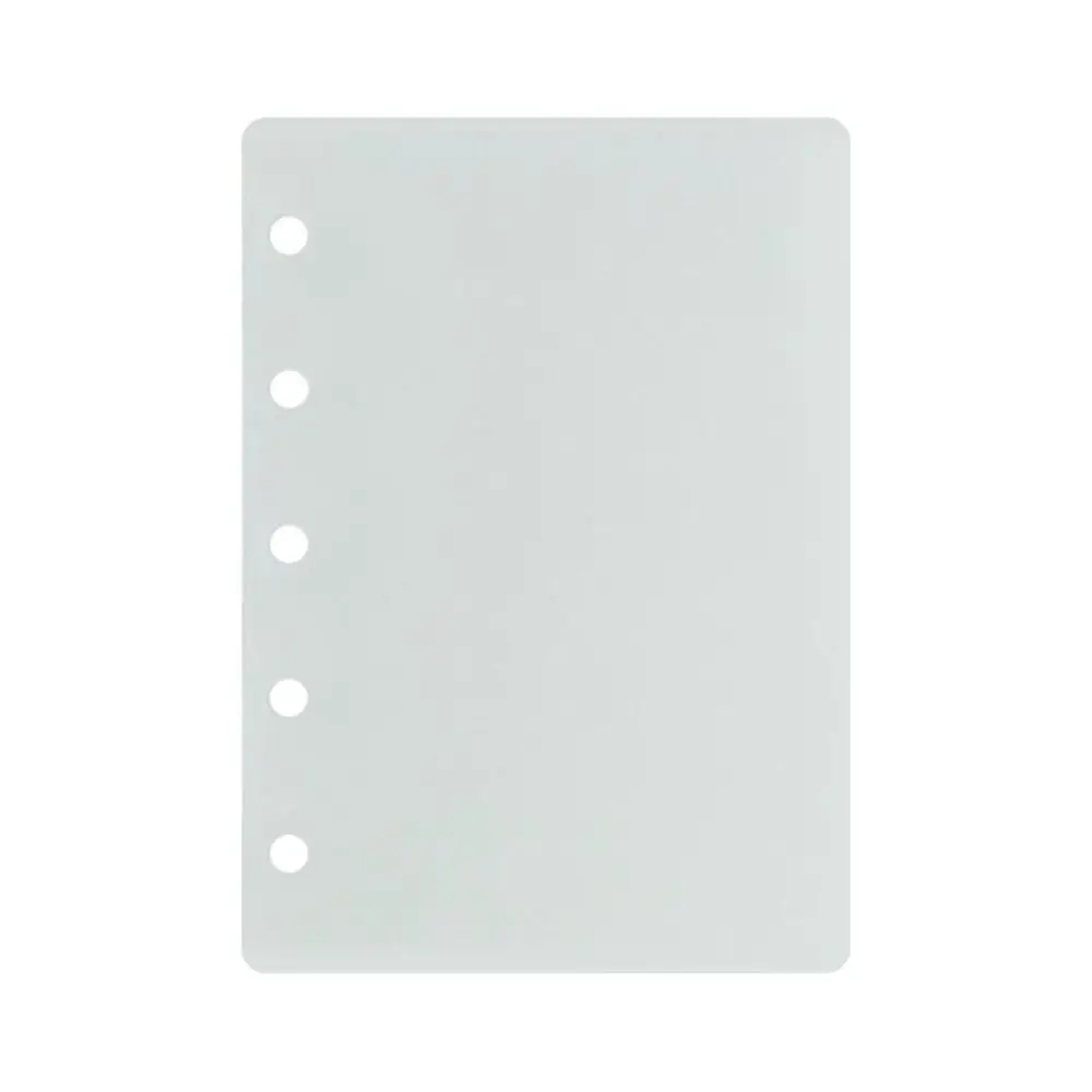 10 pezzi di carta di ricarica per notebook a fogli mobili trasparente M5 A8 raccoglitore a spirale a 5 fori divisore separatore di pagina file trasparenti raccoglitore di rapporti