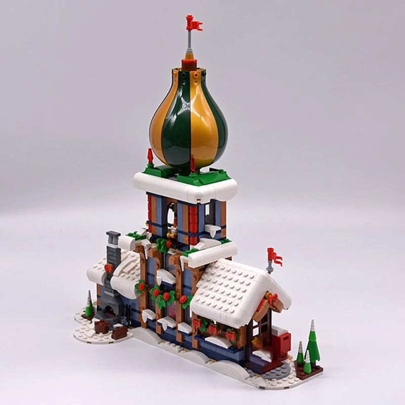 シティストリートビューモデル MOC ビルディングレンガサンタ冬宮モジュラー技術ギフトホリデー組み立てる子供のおもちゃスーツ