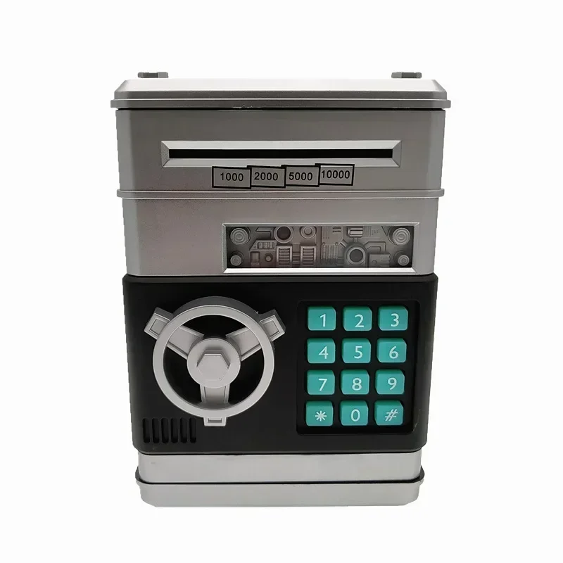 Creative ATM Deposit Music Automatic Money Roll Paper Suction Machine Password Lock Safe Safe Children's Deposit Money Bank