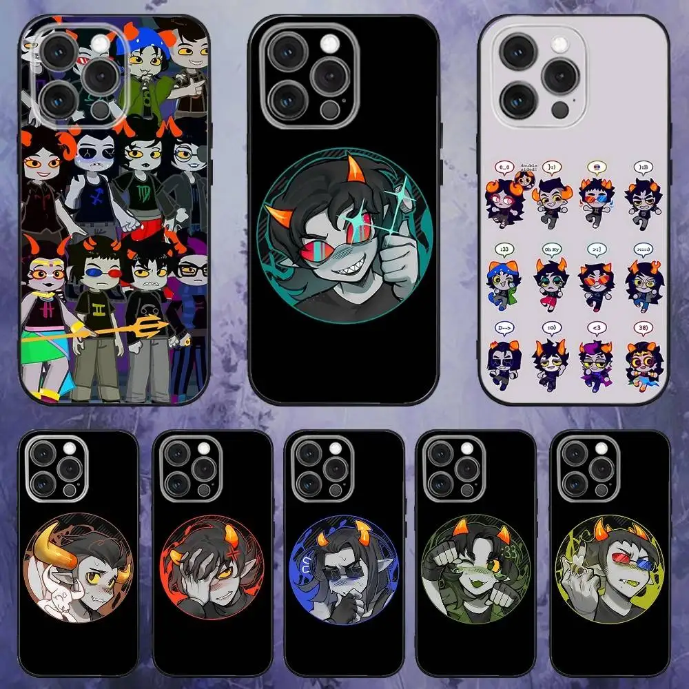 

Чехол для телефона H-Homestucks T-Trolls для iPhone 17,16,15,14,13,12,Pro,Max,Plus,E,SE4,Air,Mini Black Soft Box
