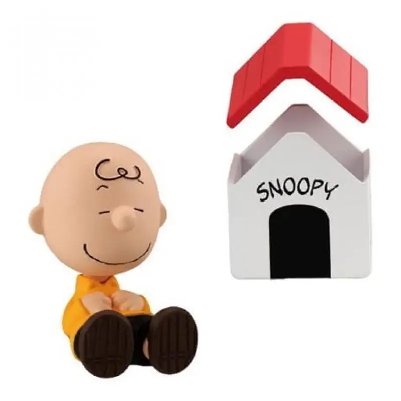 4pcs/set Bandai Twisted Egg Peanut beans Snoopy Doghouse design Action Figure Model Toys Gift for Birthday