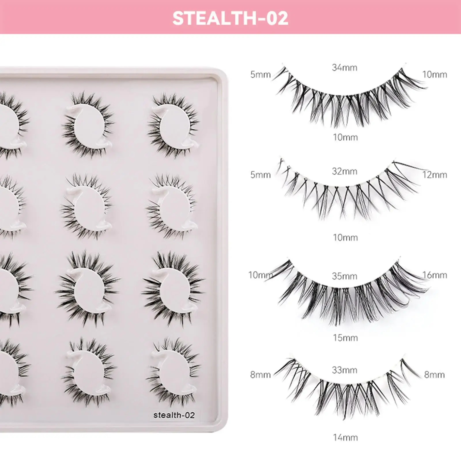 Individual Lash Clusters Faux Lashes Wisps False Eyelashes Wispy for Prom