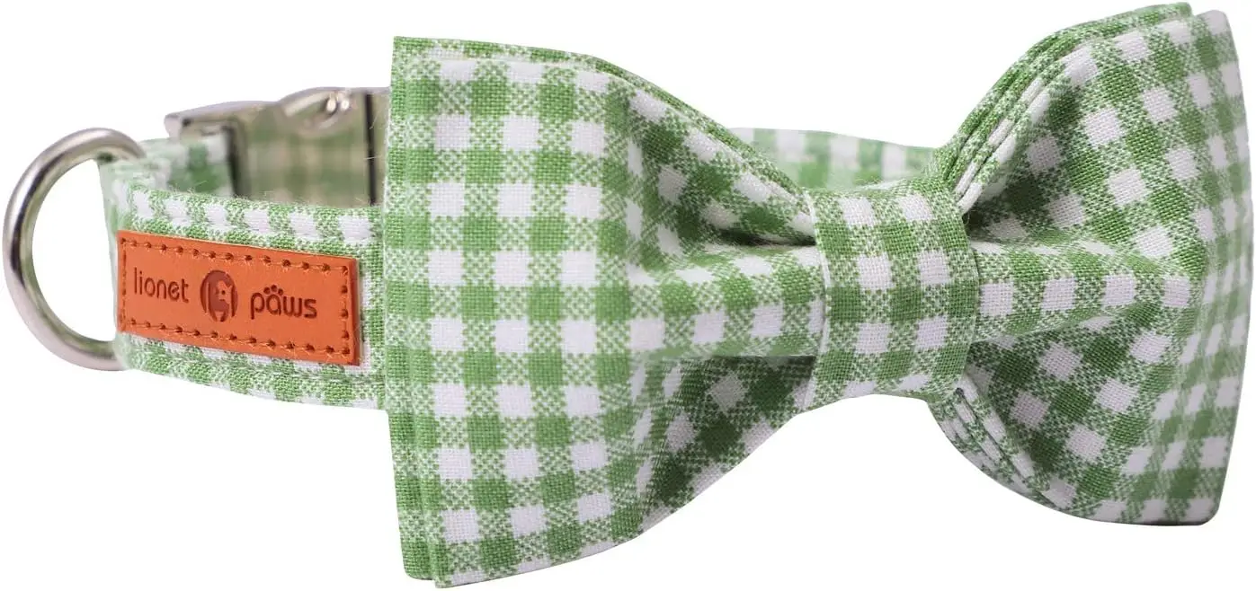 

Регулируемый ошейник для собак с бантом, прочный и удобный для маленьких питомцев, обхват шеи 10-16 дюймов