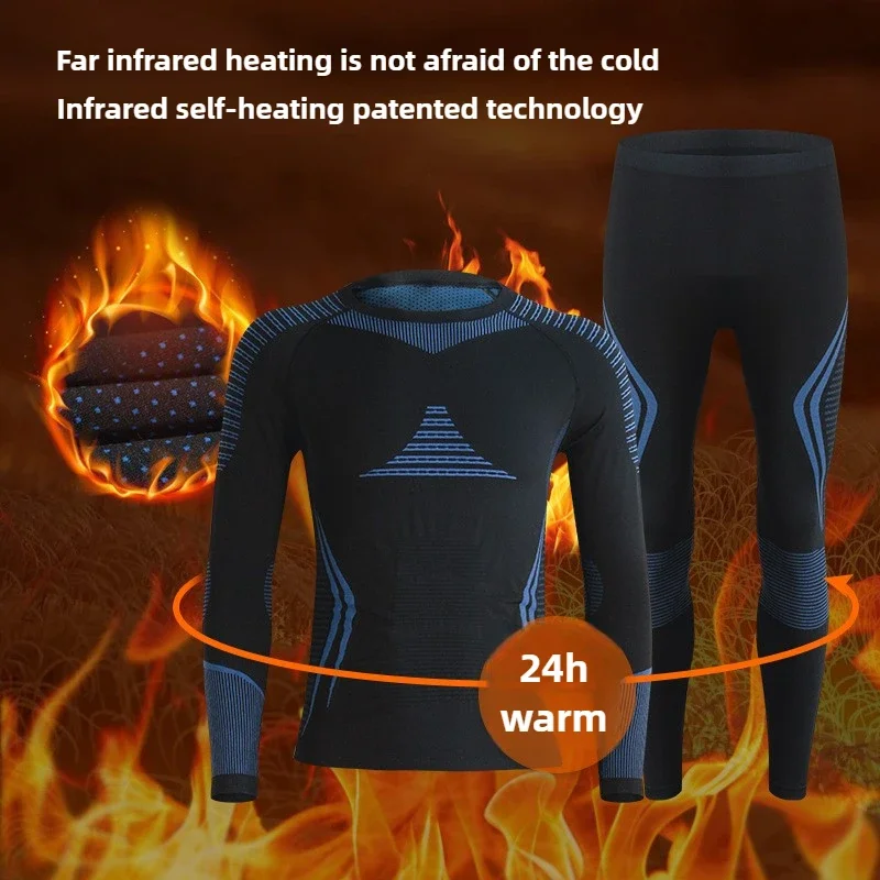 Men Women Ski Thermal Underwear Sets Quick Dry Functional Compression Tracksuit Tight Snowboarding Tops and Pants Adult