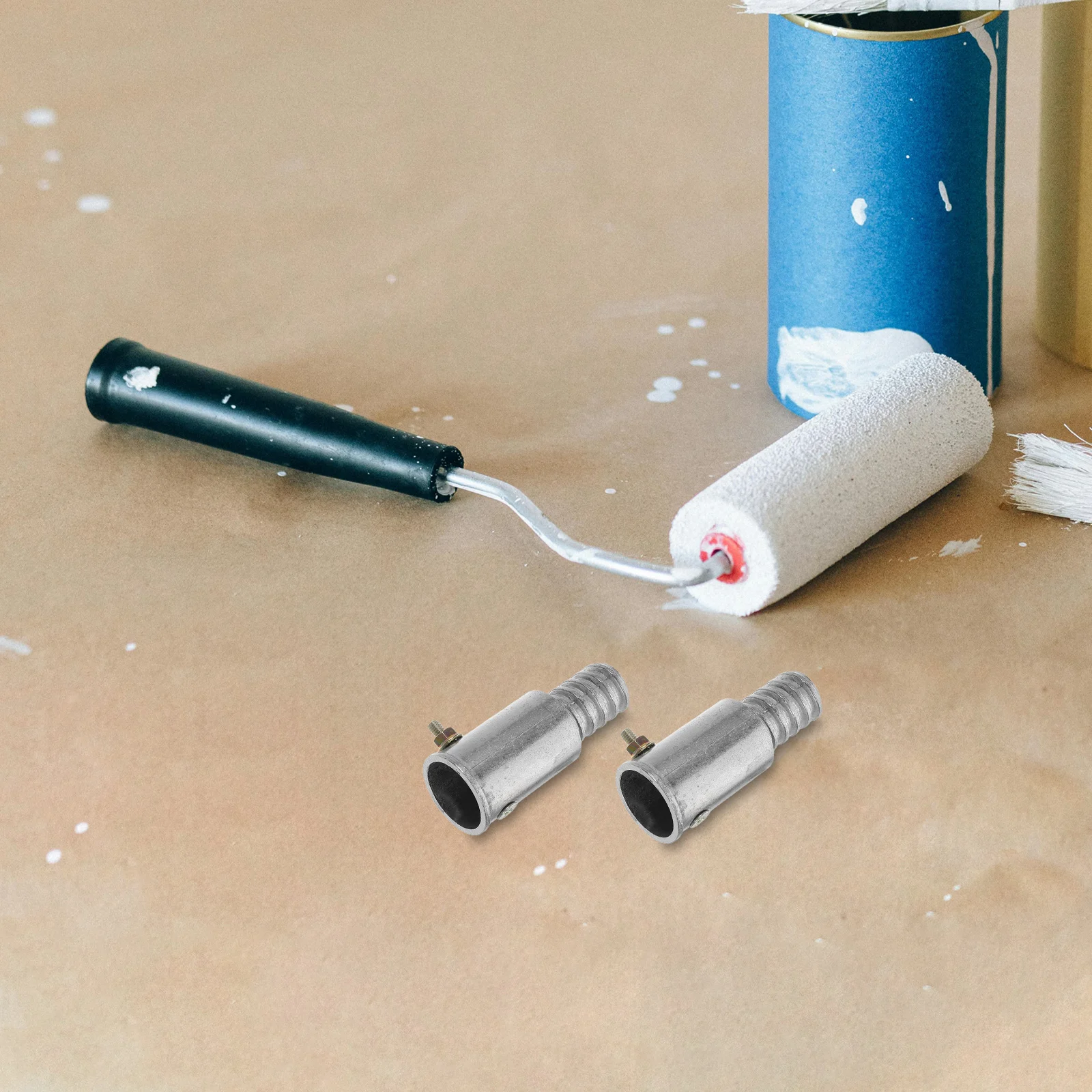 1 مجموعة 22 مللي متر الفضة الخيوط نصائح ل تمديد أقطاب سبائك الألومنيوم مكنسة مقبض نهاية طقم تصليح القطب محول تلميح للخشب المعادن #1