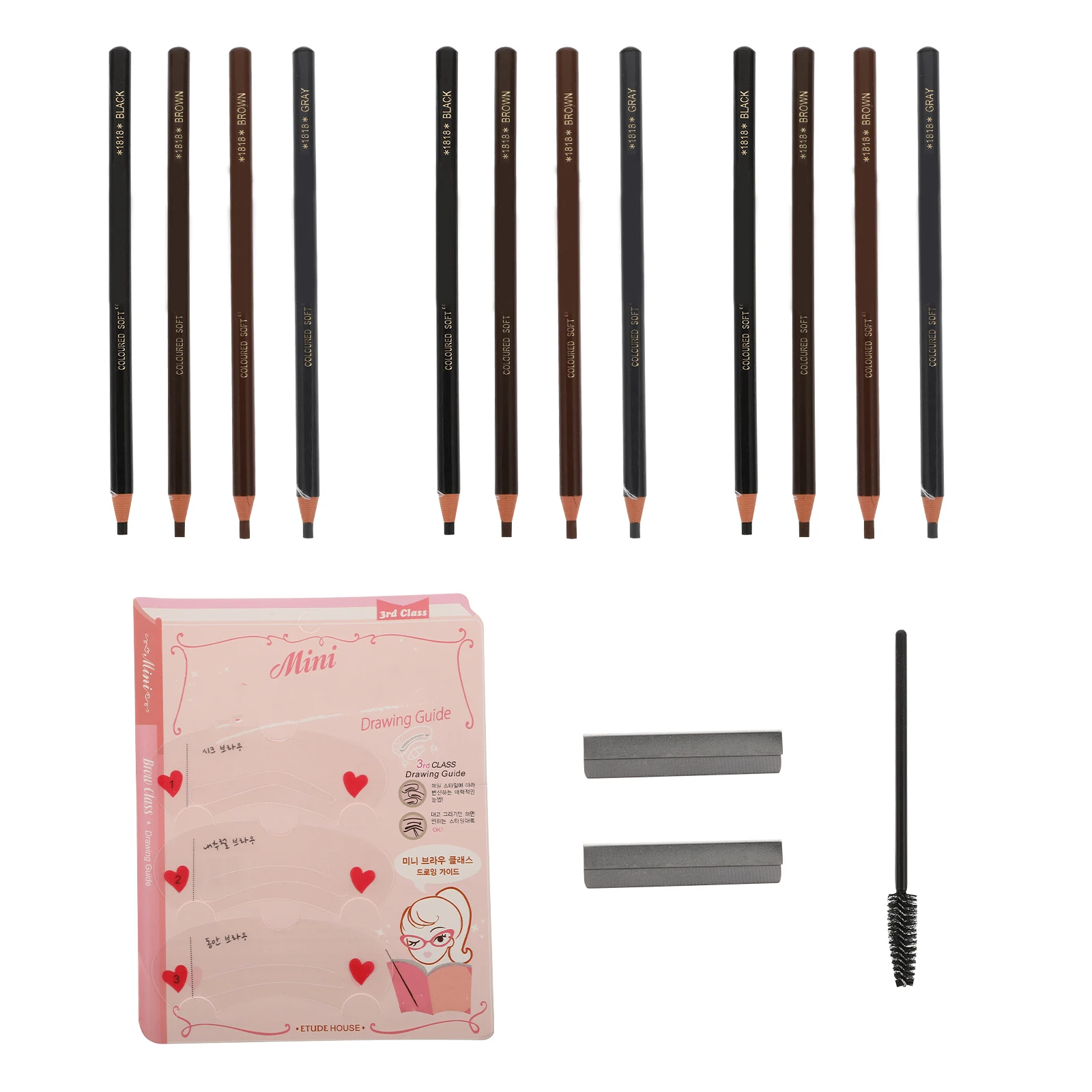 مجموعة أقلام الحواجب من الفولاذ المقاوم للصدأ، أقلام رسم مقاومة للماء، أداة تجميل كحل، قلم تحديد ظلال العيون، هدية عيد ميلاد #5