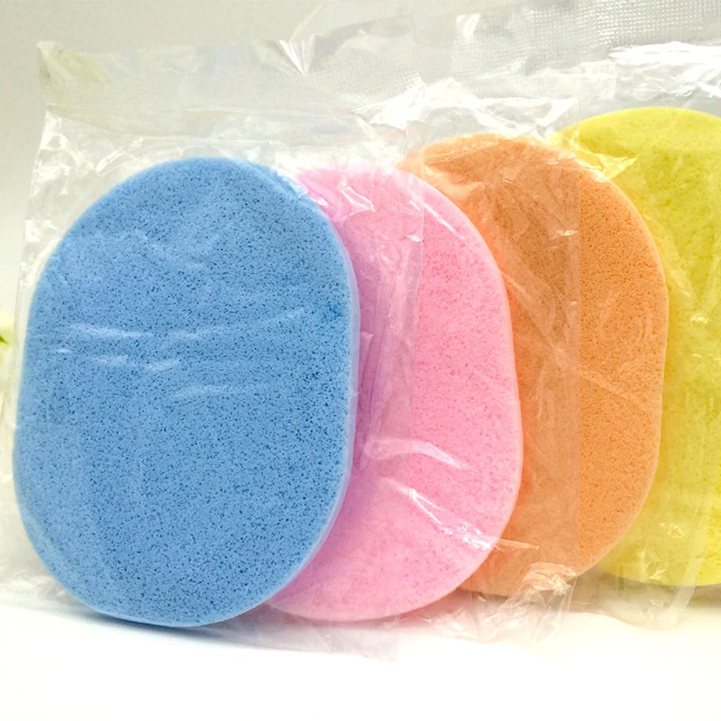 1 pcs Wash Face Sponge Facial Cleansing Sponge Fashion Makeup Tools Compressed Pad Powder Puff (Random Color)