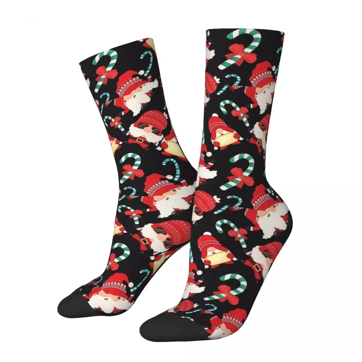 Christmas Gnomes Stockings white red and green Graphic Casual Socks Winter Anti Skid Socks Unisex Skateboard Comfortable Socks