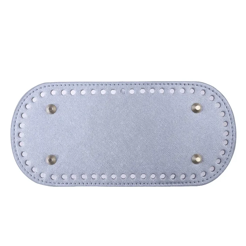 22x10cm Long For Knitted Pu Leather Bag Base Handmade Bottom With Holes Diy Crochet Bag Bottom Accessories