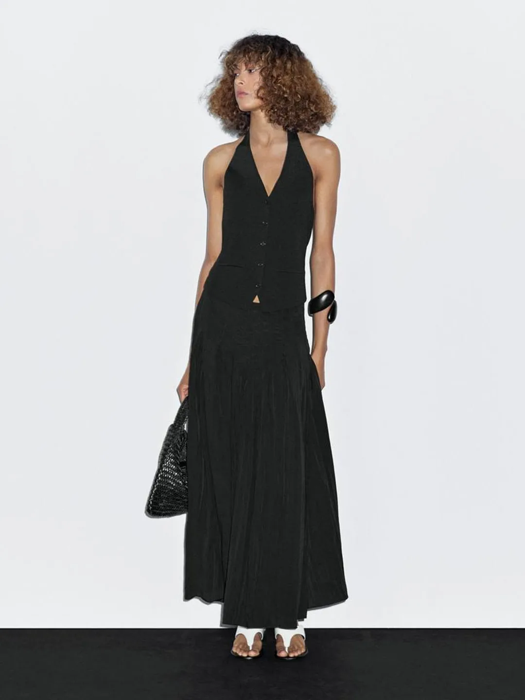 Primavera verão nova chegada feminina fino ajuste colete de malha ne pendurado v-ne bal ol commute sle terno regata