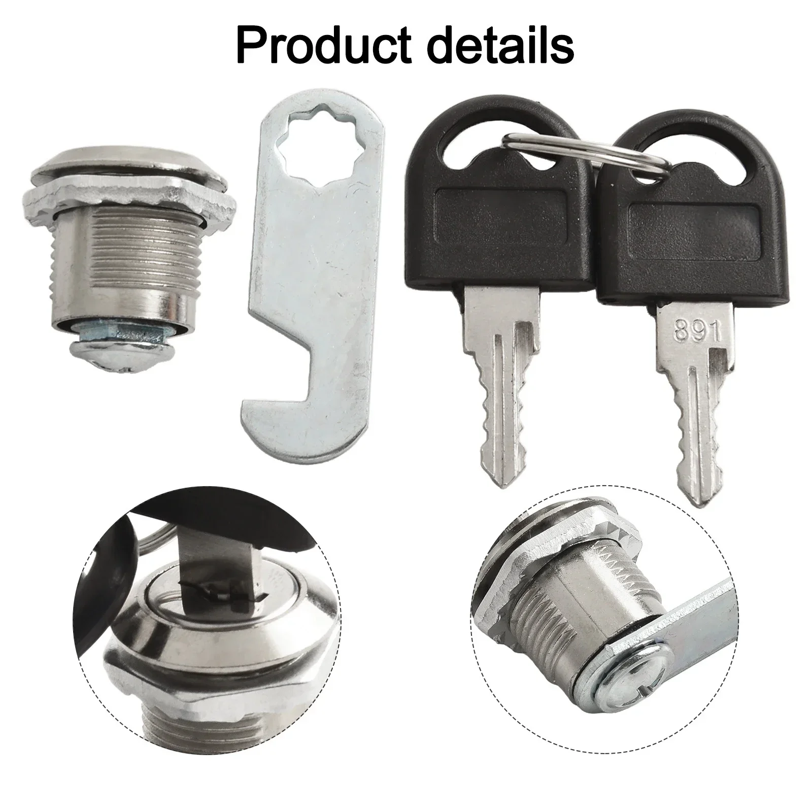 Drawer Lock Cam Lock Cabinet Lock Cylinder 16/20/25/30mm Filing Cabinet Locker With 2 Keys Zinc Alloy Brand New