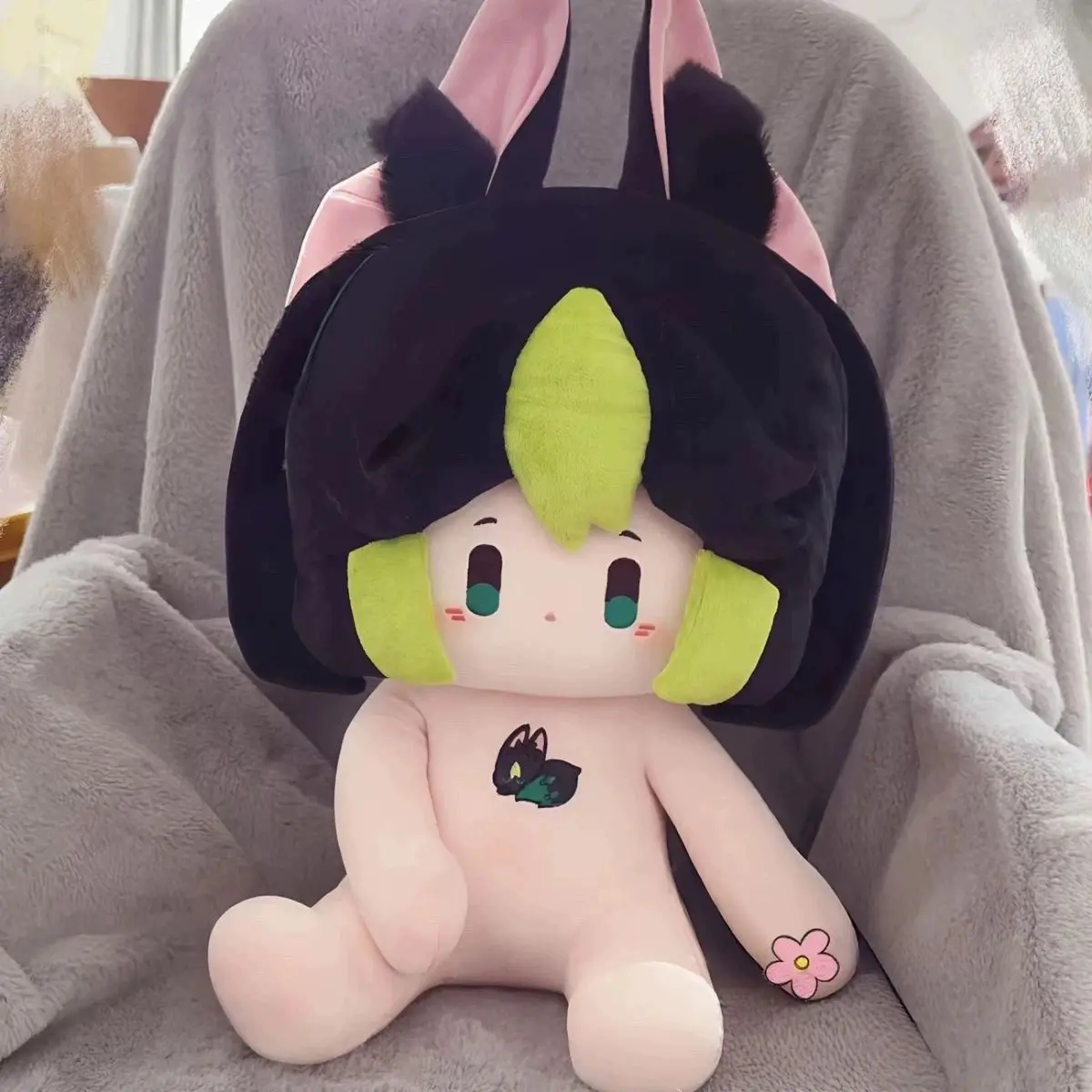 40cm Anime Genshin Impact Tighnari Plush Dress Up Cotton Doll Cosplay Clothes Throw Pillow Plushie Ears Xmas Gift Toys for Kids