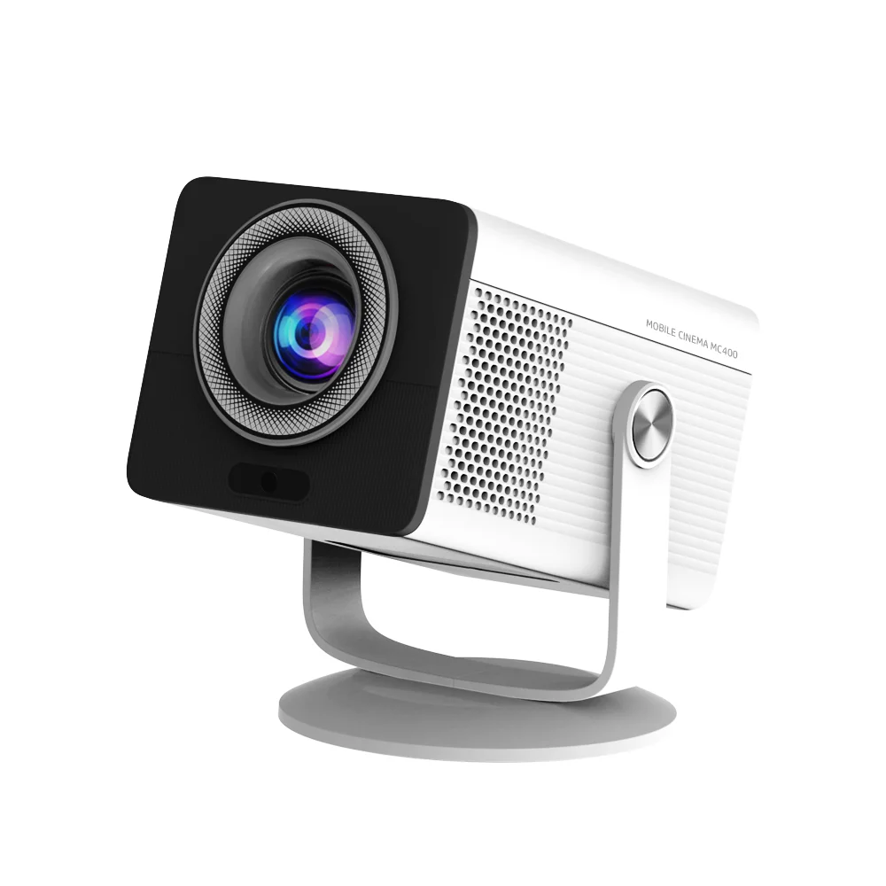 Offiziell autorisierter HP Mini-Projektor mit WLAN und Bluetooth, Kurzdistanzprojektion für kleine Räume, MC400, kompatibel mit Type-C-Powerbank, für Schlafzimmer, Outdoor, Camping, Filme, WM