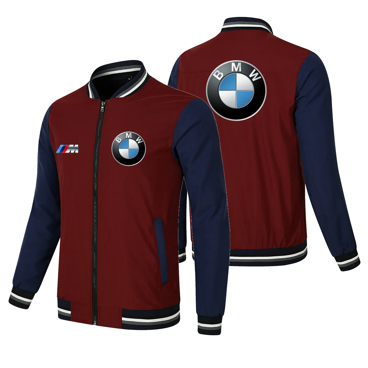 

2025 New BMW Logo Baseball Jacket Motorcycle Jacket BMW Simple Casual Baseball Jacket BMW Windproof Jacket Men's Spring Wear