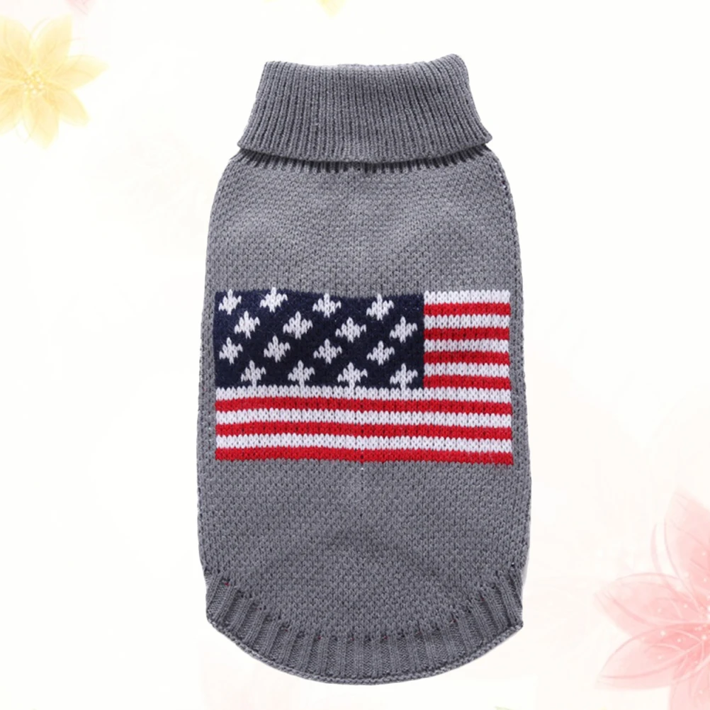 

Pet Clothes s Dog Winter Sweater Knitted Thick Warm Grey Halloween Christmas Turtleneck Puppy Festive Clothing