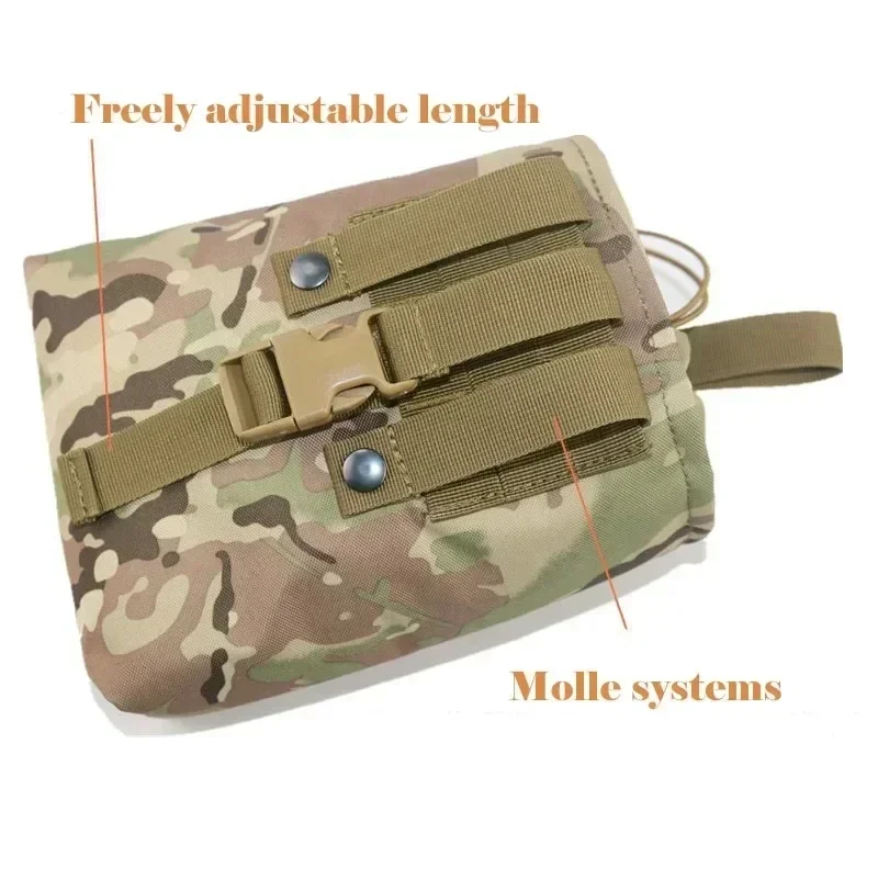 Folding Molle Tactical Magazine Dump Drop Pouch Airsoft Ammo EDC Tool Bag Foldable Utility Recovery Mag Pack Hunting Accessories