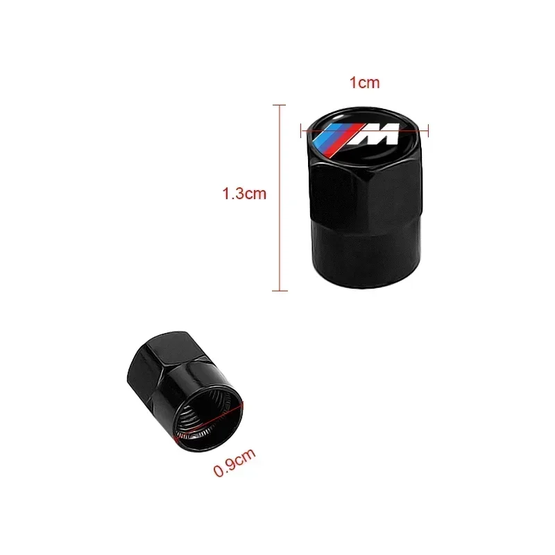 New 4Pcs Car Wheel Tire Valve Caps Air Stem Covers Accessories For BMW M E34 E36 E60 E90 E46 F10 F20 F30 X5 X6 X1 M3 M5 M6 E71