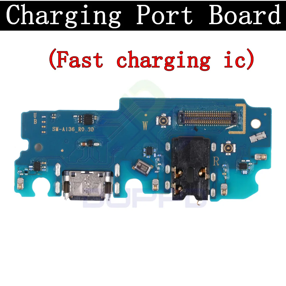 Top Ear Loud Speaker SIM Card Tray Charging Port Board For Samsung A13 5G A136B/U Fingerprint Sensor Signal Volume Flex Cable