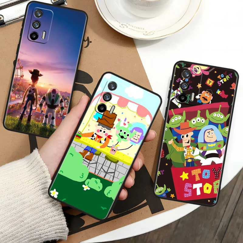 Disney Lightyear Cute For OPPO Realme GT Neo 5 SE 10 9i 8i 7i 6s 5 Narzo 50i 50A 240W Pro Plus Black Soft Phone Case