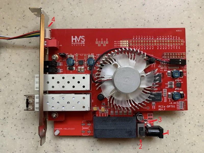 Плата разработки XC7K70T-FBG676 XC7K70T, плата разработки XILINX KINTEX-7 FPGA HVS HYVISION PCIe-OPT01 REV F