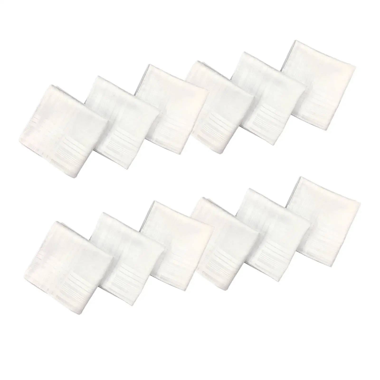 Lenços elegantes de 12 pacotes para eventos de negócios e formais, 175 polegadas x 175 polegadas