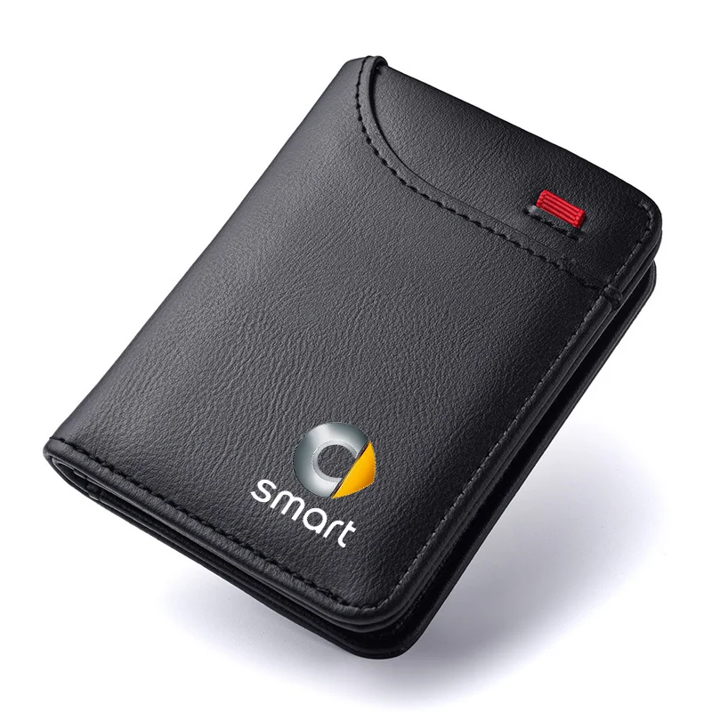 Leather Car Driving Document bag ID Passport Card Wallet Card Pouch Accessorie For Smart Fortwo 451 450 453 EQ Forfour Forjeremy