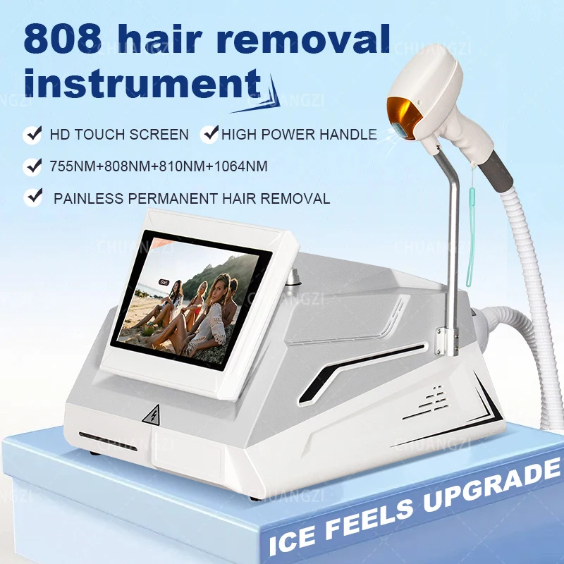 Professional 3 waves IPL Diode Ice Titanium Laser Body Hair Removal Machine 2024 Portable 808 755 Alexandrite Device PermanentCE