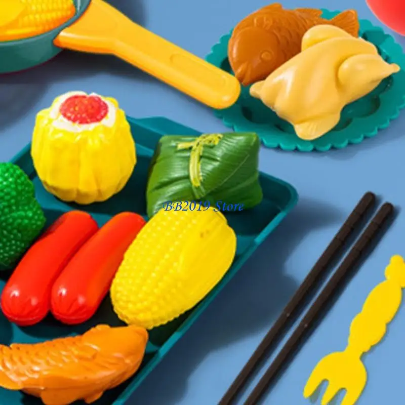 Q0KB Leren Fantasiespel Kookspeelgoed voor peuters met simulatie-stoomeffect Lichtgeluid voor cognitieve groei kinderen