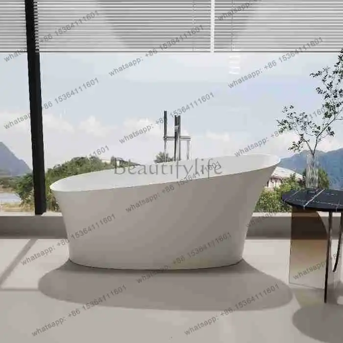Irregular large-capacity independent integrated artificial stone bathtub Home hotel B & B