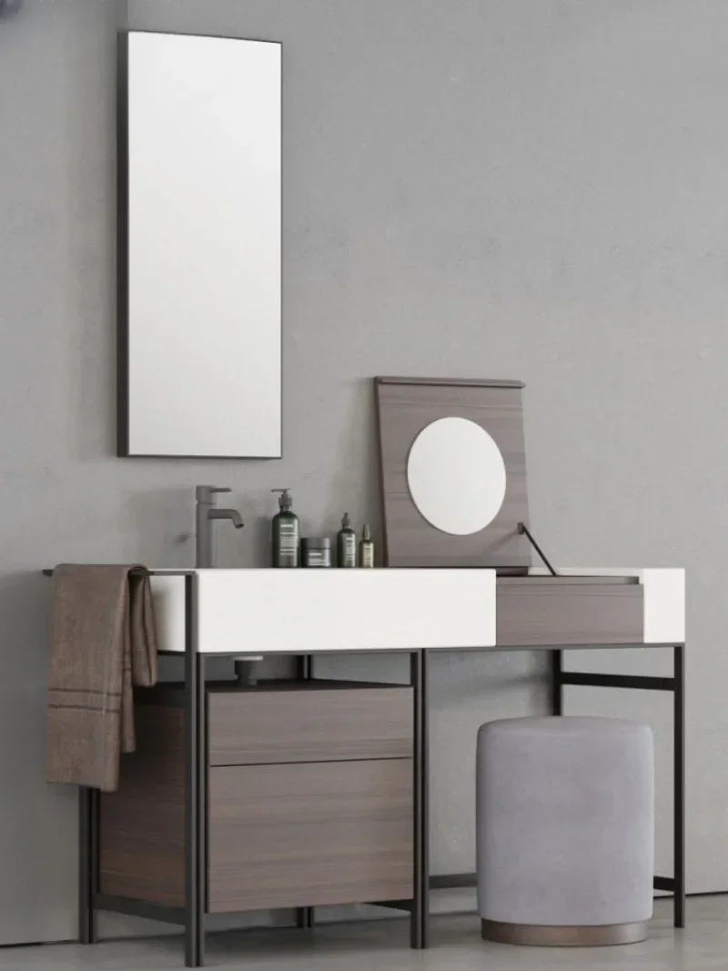 Floor-to-ceiling light gray rice gray, wash basin, wash basin, wash table integrated basin, under the counter basin