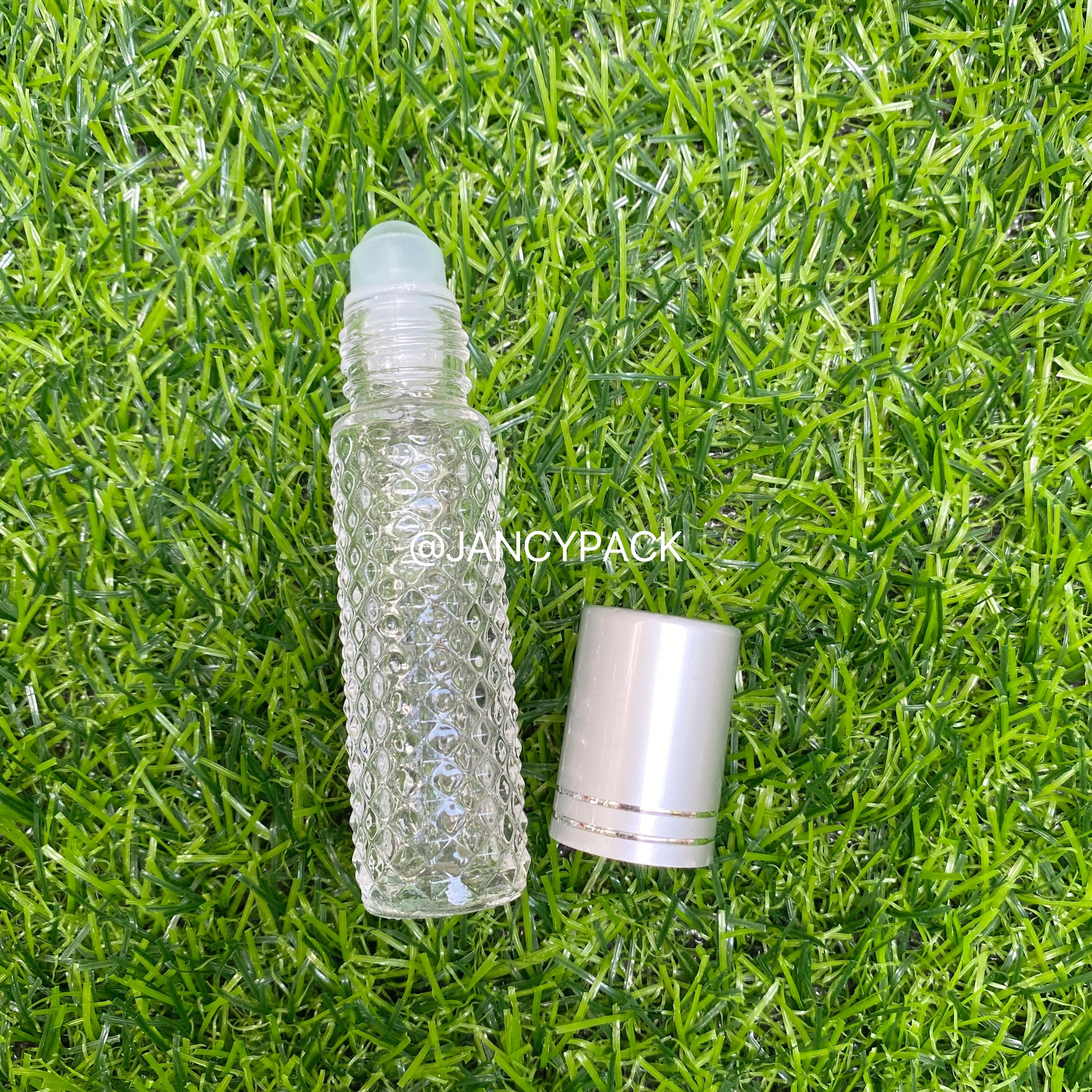 Botellas con rodillo de vidrio de 10ml para aceites esenciales con bola de rodillo de plástico, botella transparente recargable, contenedores en rollo de masaje a prueba de fugas