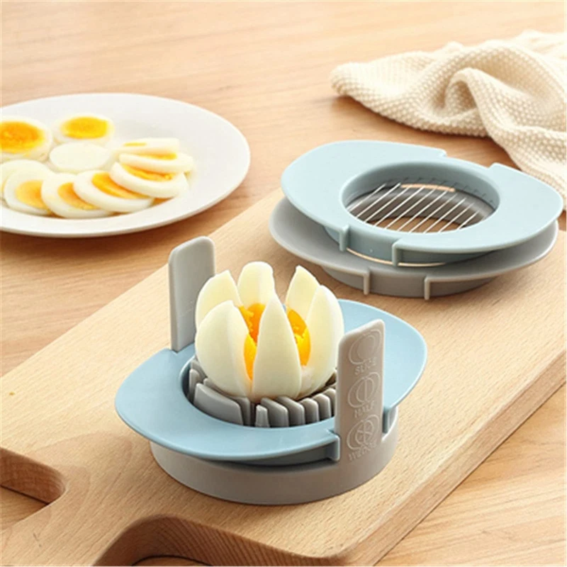 Egg Slicer, 3 In 1 Boiled Egg Cutter, With Stainless Steel Cutting Wires, Cut Eggs Into Thin Slices Wedges