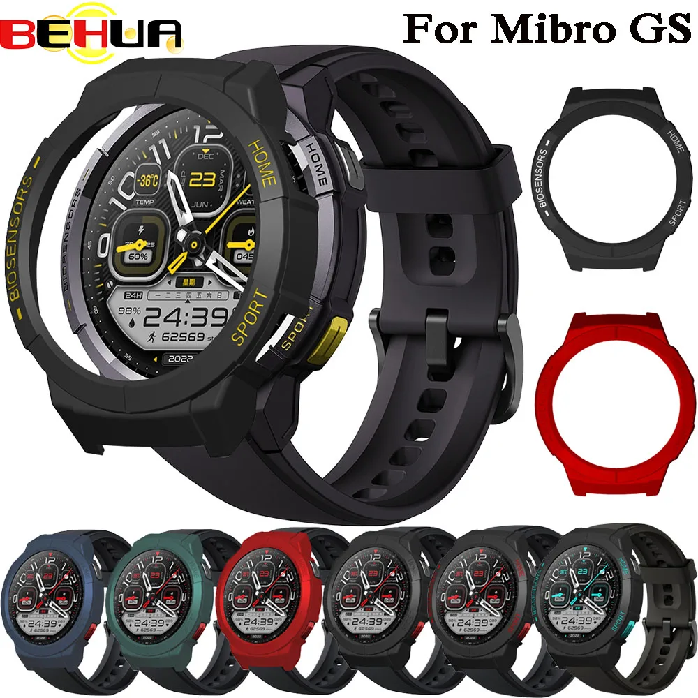 BEHUA PC Protection Case Shockproof Hard Cover For Mibro GS Smartwatch Shell New Cases For Xiaomi Mibro GS Coverage Accessories