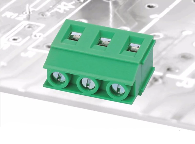 XY/DG/KF129R-7.5/7.62mm 0.3inch Pitch  Right Angle 90D Splieceable 2P 3P 24-12AWG PCB Screw Wire Terminal Block