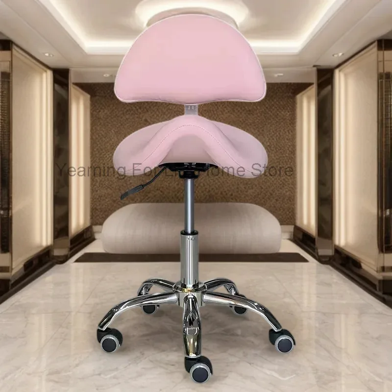 

Vanity Hairdressing Stool Chairs Wheels Pink Salon Hair Stylist Ergonomics Chairs Barber Shop Chaise Coiffure Beauty Reception