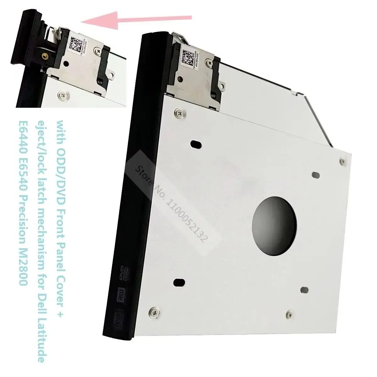 

Корпус-адаптер (кади) для второго дополнительного жесткого диска (HDD) или оптического привода с совместимым замком-фиксатором для Dell Latitude E6440 E6540 Precision M2800