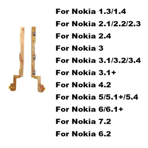 Bilashmart Nokia 1.3 1.4 2.1 2.2 2.3 2.4 3 3.1 3.4 3.2 4.2 5 5.1+ Power Volume Flex Cable Side Key Switch ON OFF Up Down Control Button