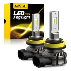 AUXITO 2Pcs H11 LED Fog Lights Canbus H8 H9 H10 5202 H16JP H27 880 LED Fog Bulb 6500K White 3000K Golden Yellow Car Driving Lamp
