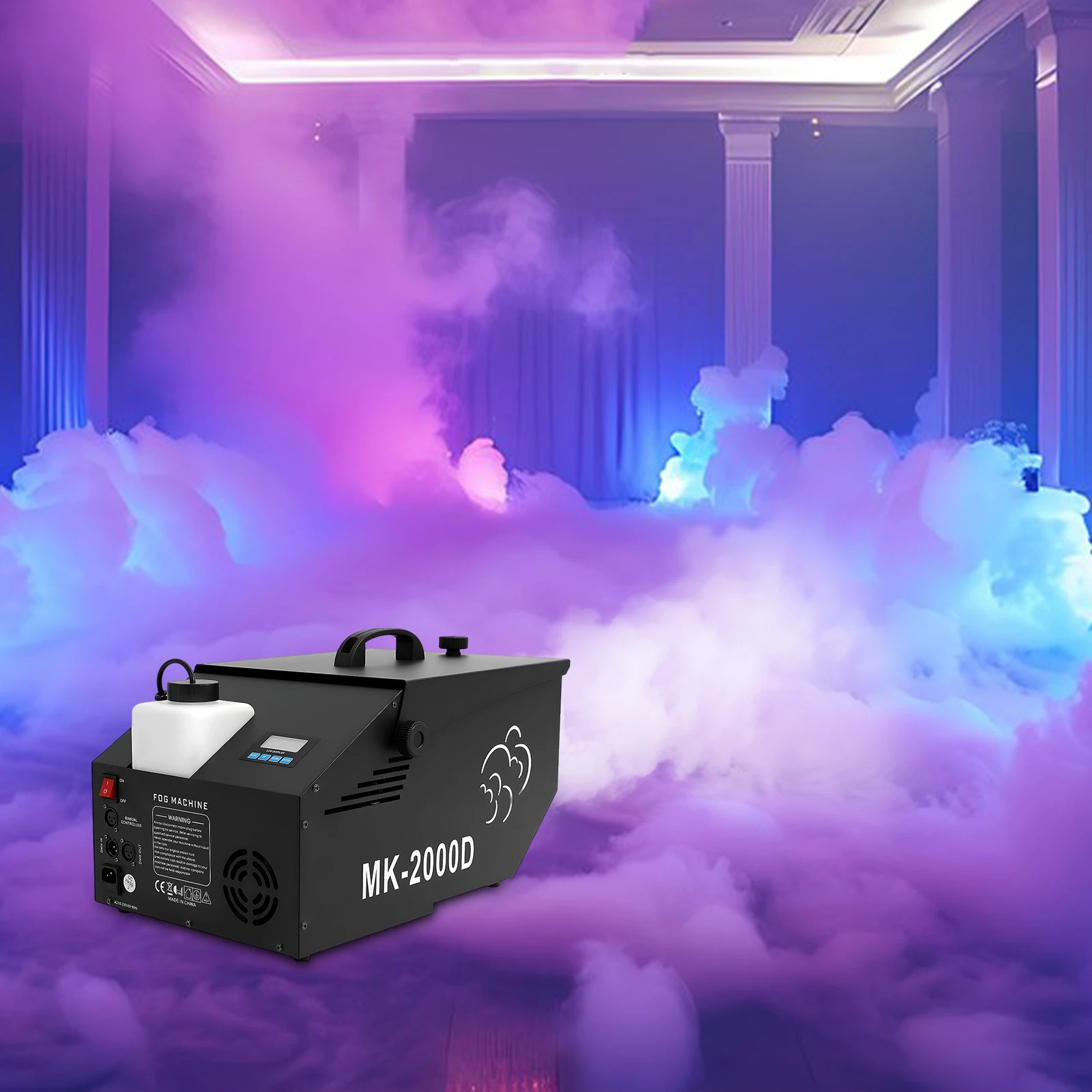 

1200W Low-Lying Fog Machine,Stage Fog Machine,Professional Stage Fog Machine with Remote Control,80-100㎡ Coverage