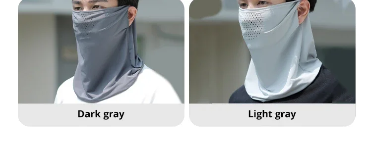 Sommer Outdoor-Radsport Sonnenschutzmaske für Männer und Frauen, Eisseide UV-Schutz Atmungsaktiver Sonnenschutz Halstuch Maske U – Detail 6