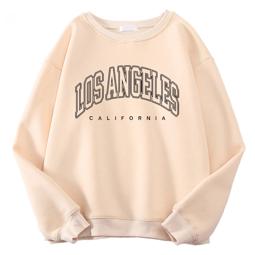 Los Angeles California Letter Printed Men's and Women's Pullover Fashion Wool High Quality Warm Sweatshirt Autumn Casual Wear