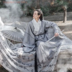 Ming Dynasty Chinese Hanfu Male Ancient Vintage Costume men Hanfu Large Sleeve Halloween Cosplay Outfit embroidery hanfu