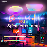 36W TUYA Smart Home RGB Ceiling Light with Speaker LED Light 220V Room Decoration Bluetooth WiFi Remote Control Dimming Bedroom