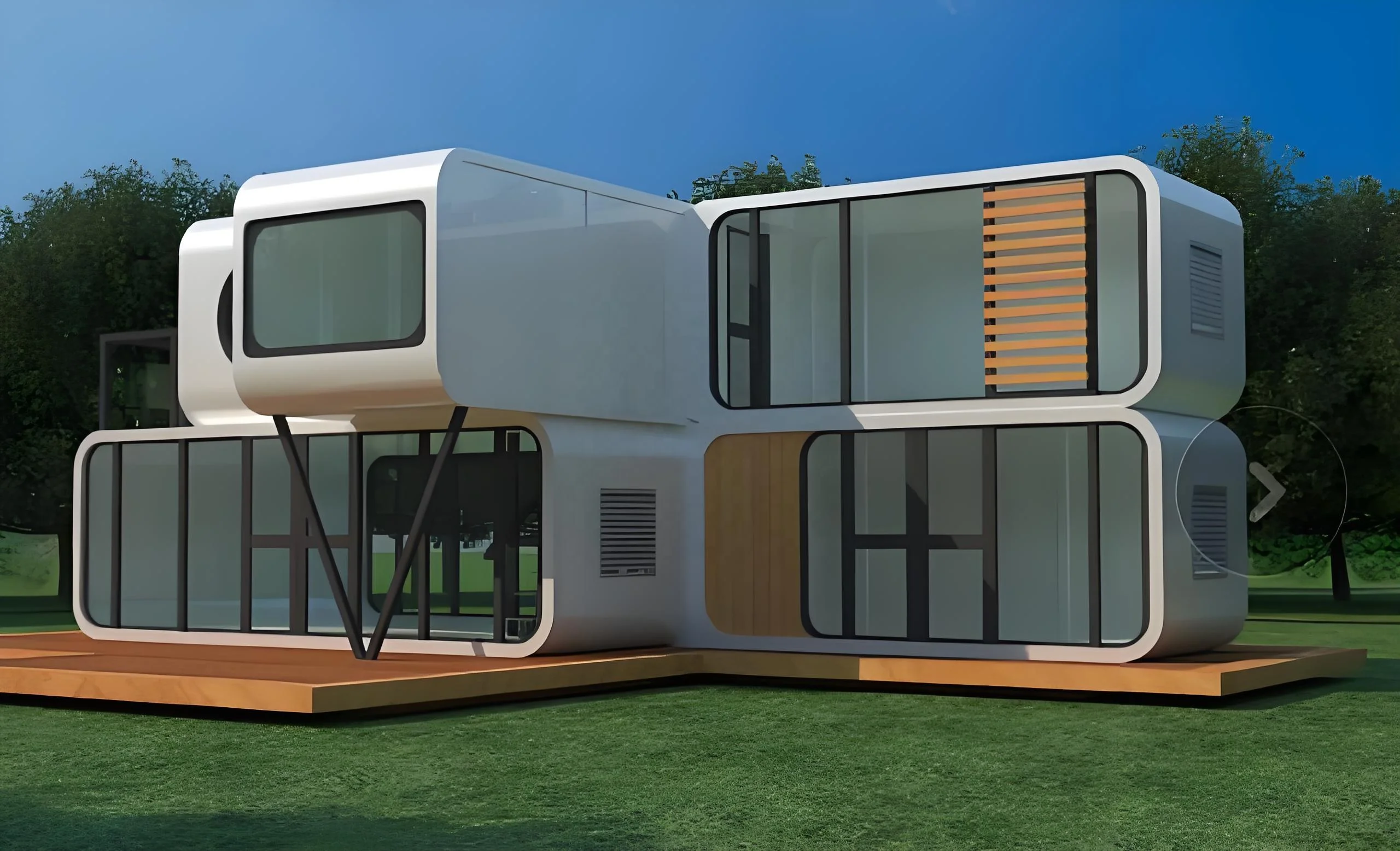 20Ft 40Ft Prefab Modular Houses Modern Space C apsule House Tiny Homes Cabin Office Portable Hotel Outdoor Office Pod A pple