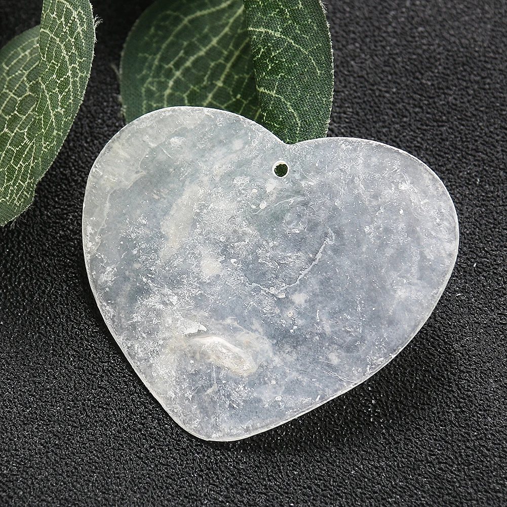 5pc Natural Philippine Mirrored Shells Clear Heart-Shaped Beads for Jewelry Making DIY Necklace Earring Accessories Wholesale