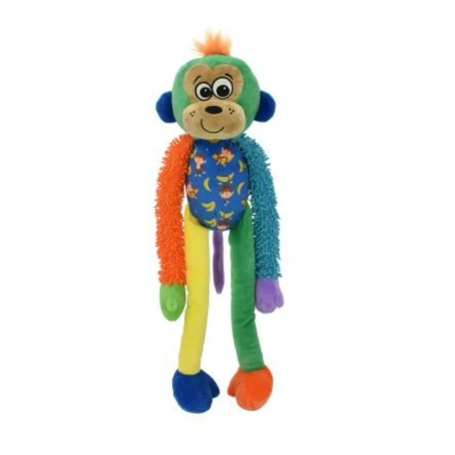 

Vibrant Life Multicrew Monkey Plush Dog Toy Six Squeakers 18