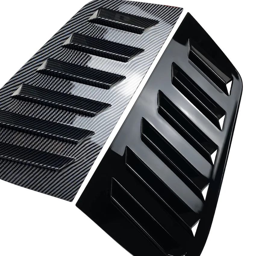 Glossy Black/Carbon Look Car Rear Window Shutter Cover Trim For Volkswagen Polo 9N 2001-2009 Car Accessories